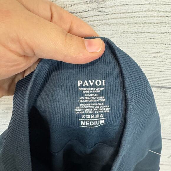 Pavoi Women's Deep Teal Blue Active Leggings Size Medium - Picture 6 of 6